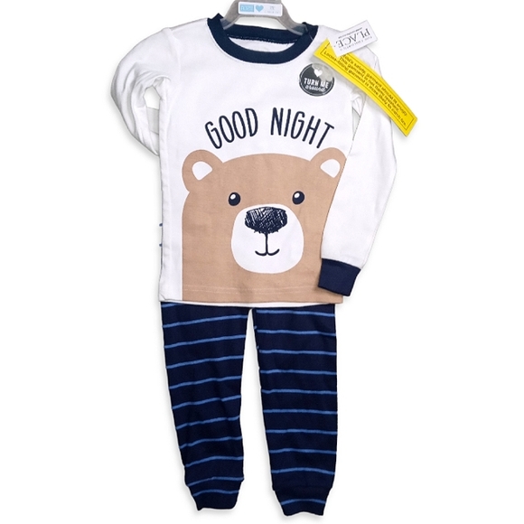 The Children's Place Other - The Children's Place Good Night Sleep Tight bear pj's striped size 2T